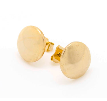 Aretes luneta dorada